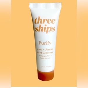 Three Ships Purify Aloe + Amino Acid Cleanser Travel Sz 0.5 fl oz New & Sealed